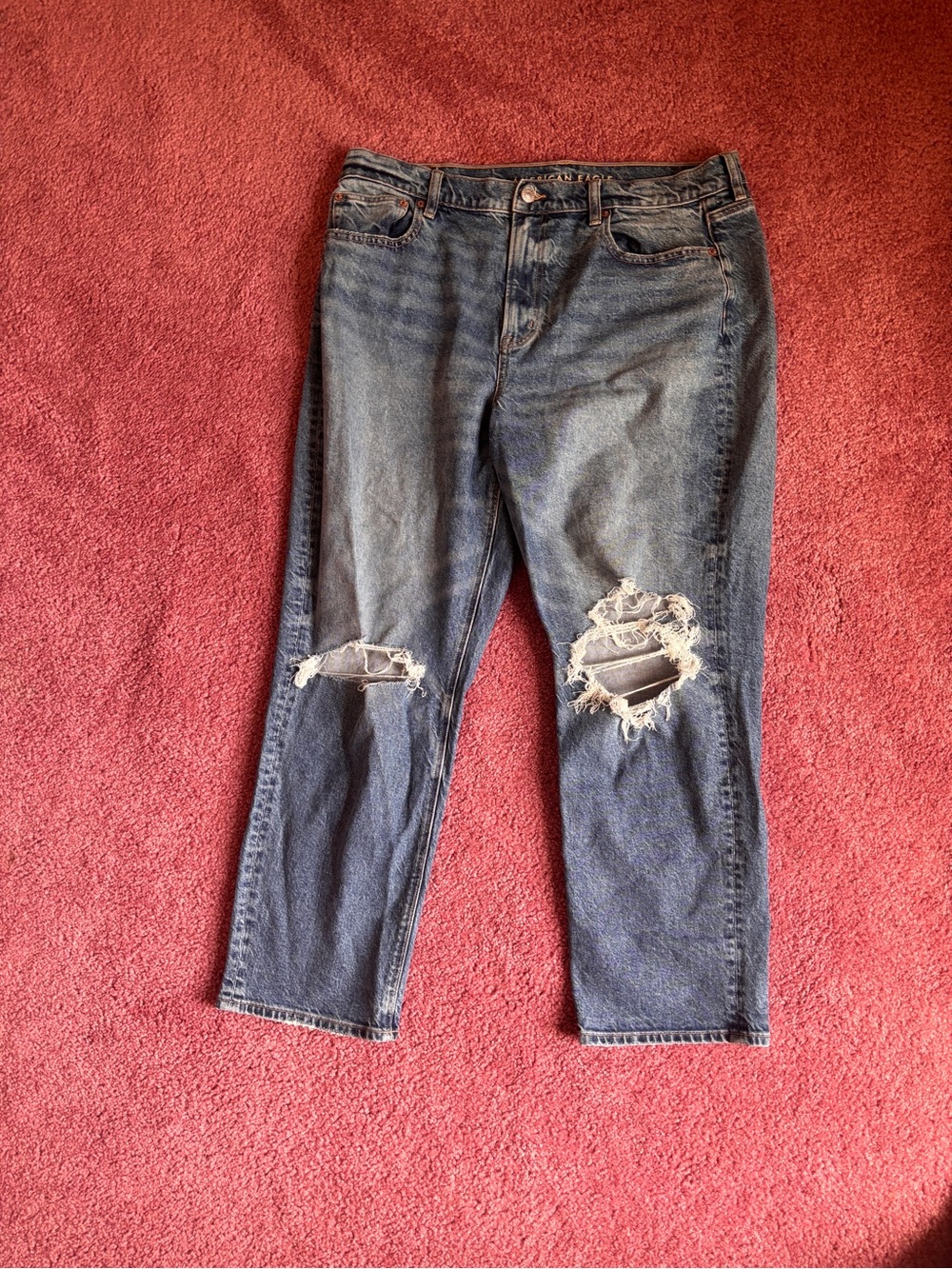 Super high rise straight jeans nwt